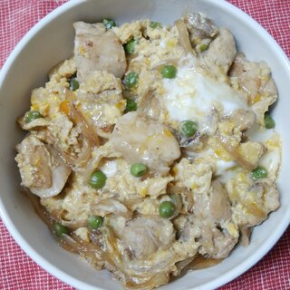 グリーンピース入り親子丼❤